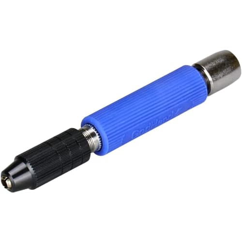 GodHand Short Power Pin Vise GH-PBS-DC, Deep Collet Type, Compatible with 2.5-3.2mm Shafts, Plastic Model Tool, Blue