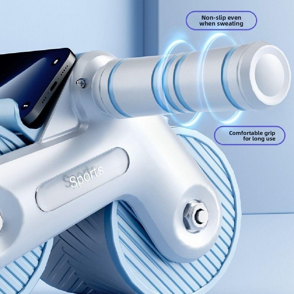 Automatic Rebound Abdominal Workout Roller Dual Wheel Ab Roller  Fitness Equipment