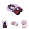 Kreatives und niedliches Anime-Mauspad mit 3D-Brustmotiv aus weichem Silikongelmaterial