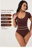 Women's Short Sleeve Tummy Control Shapewear Bodysuit
