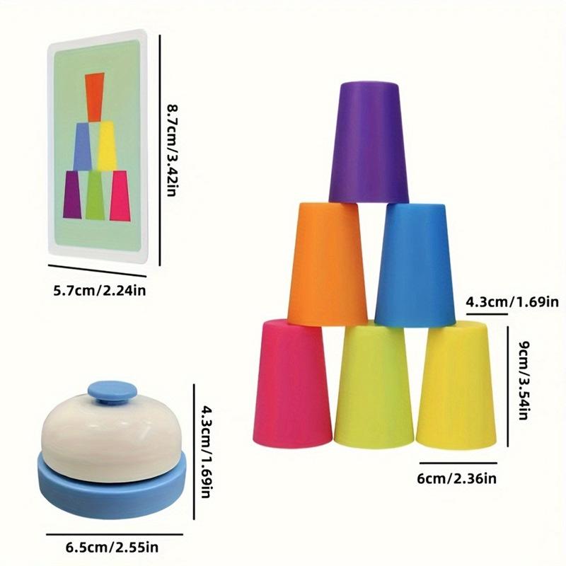 Cross-Border Battle Stacking Cups: Color Sorting & Cognitive Training Educational Game