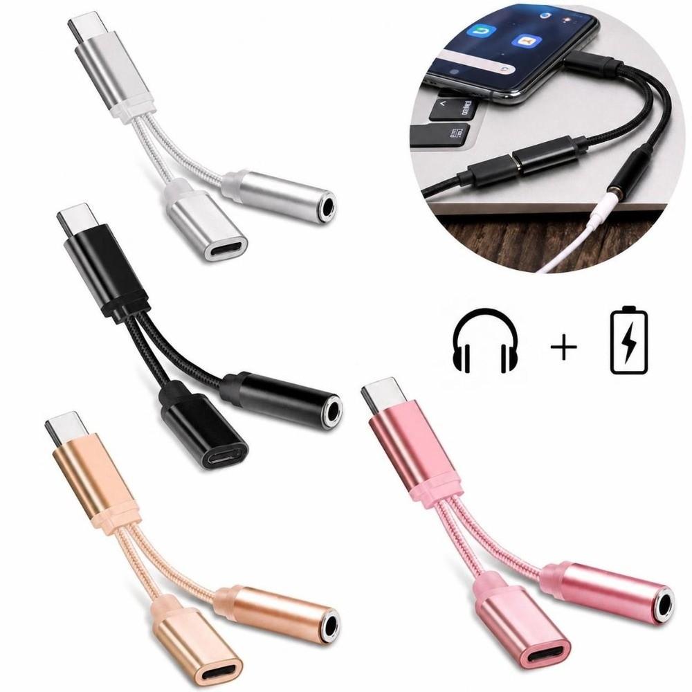 USB C To 3.5mm Type C Audio Adapter Male To Female Audio Converter Adapter 3.5mm Jack Connector