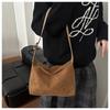 Faux Suede Lazy Tote Bag for Women Trendy Soft Shoulder Crossbody Purse