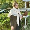 New Niche Design Solid Color Tassel Triangle Scarf for Men and Women Retro Thickened Warm Wool Shawl·