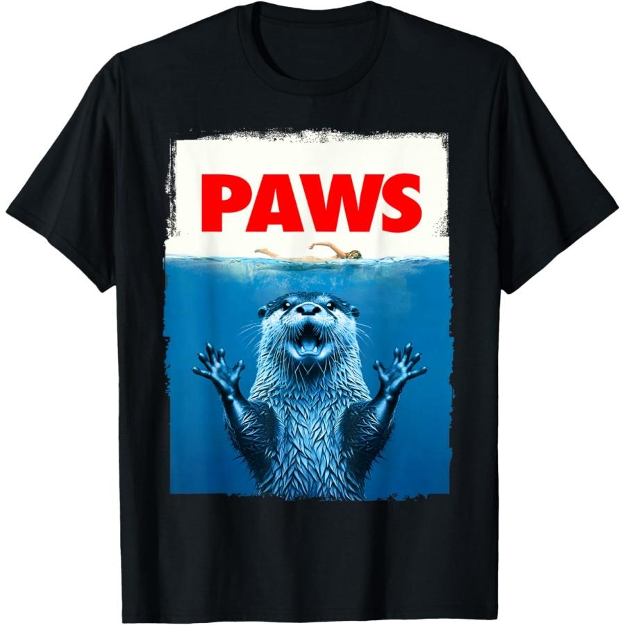 Paws Otter Funny Otter Lover Gifts For Men Women Kid Teen T-Shirt S