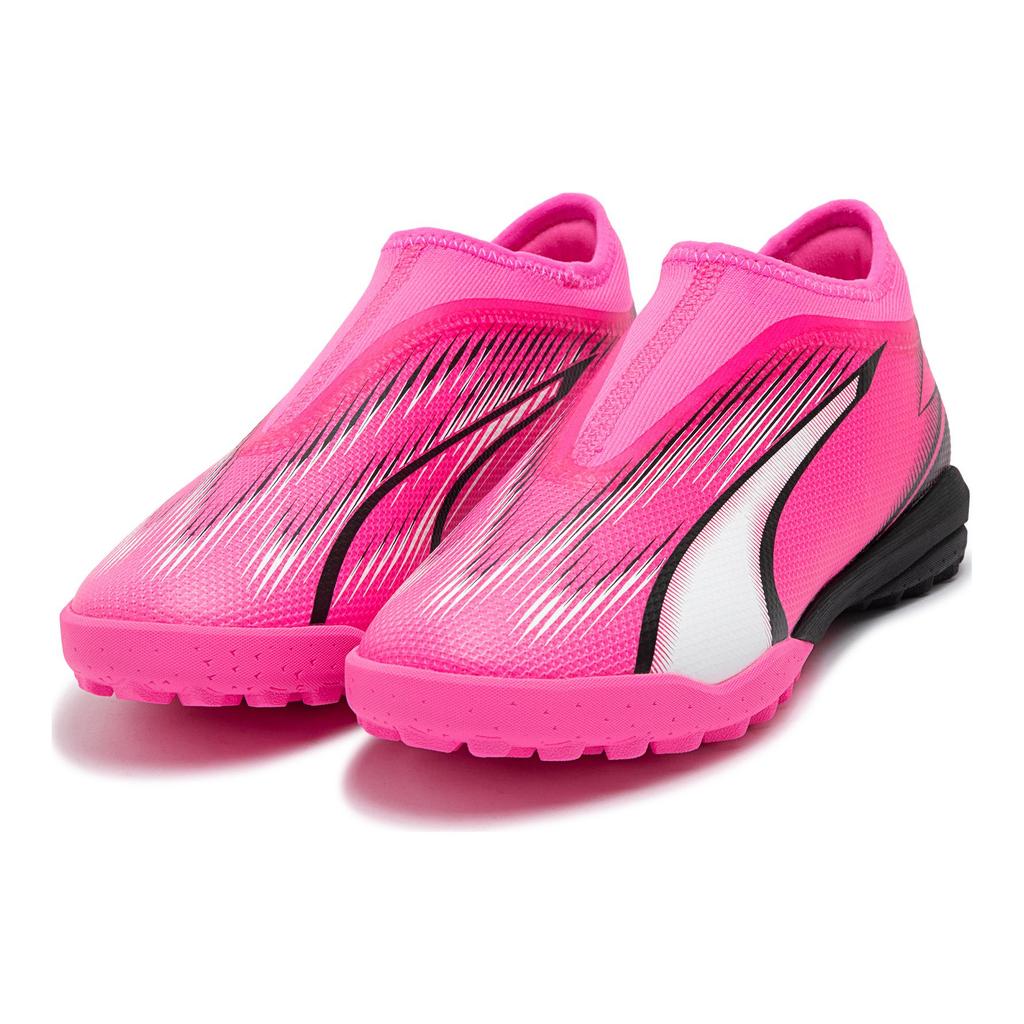 Puma Ultra Match Artificial Turf Cleats Durable Fit Low Top Kids Soccer Shoes Kids Soccer Shoes Pink White Black 10777201