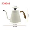 1.2L/ 42oz Coffee Kettle Thermometer Pour Over Stainless Steel Coffee Tea Pot Gooseneck Kettles Drip Barista Accessories 2024