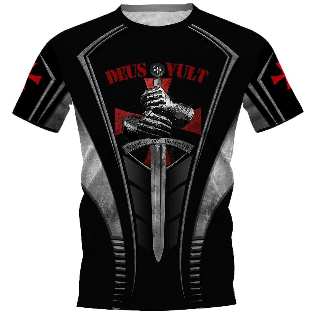 Letní pánské tričko God Religion Christ Jesus Cross 3D tisk Hip Hop Volný Krátký rukáv Streetwear Oversized Vintage trička