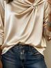 2025 European-American Fashion Satin Long-Sleeve Shirt