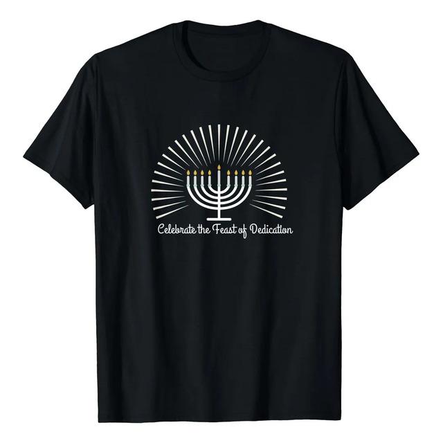 T-shirt With Menorah To Celebrate the Festival of Dedication XL