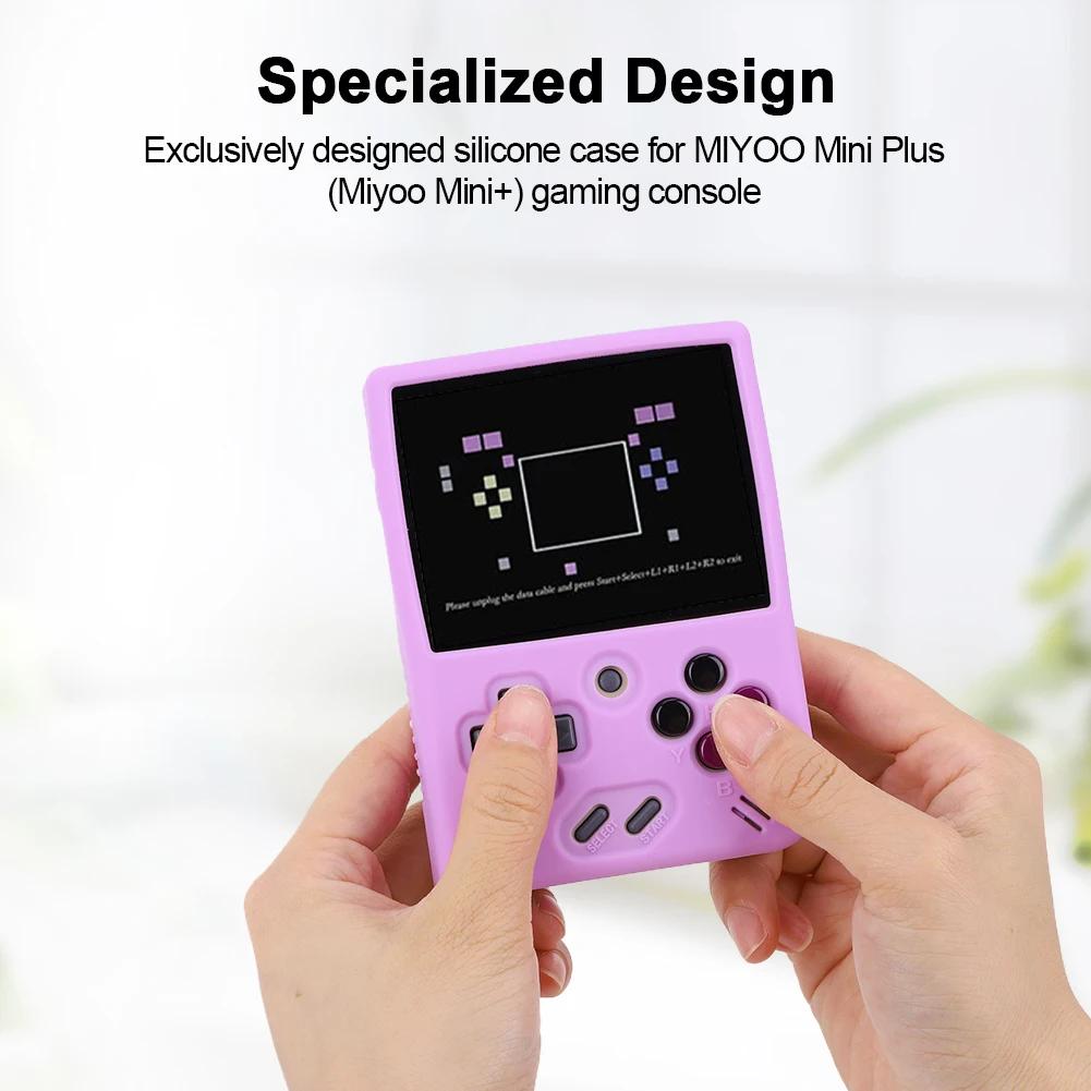 Silicone Protective Cover Shockproof Protective Case Anti-Scratch Protector Cover Case for MIYOO MINI Plus Handheld Game Console