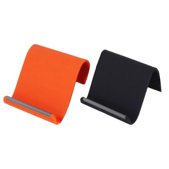 Flexible Silicone Phone Holder Anti-Slip Portable Foldable Cell Phone Tablet Stand Universal Adjustable Bendable Mobile Phone Desktop Mount