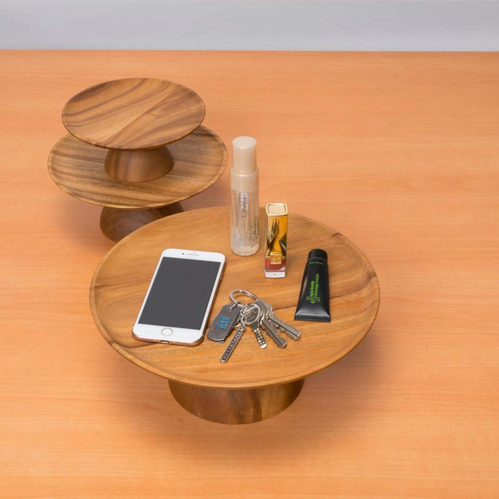 Swanson Shoji Chabatree Cake Stand Wooden M Marinetopia Acacia Diameter X Height 10cm Footed Plate Afternoon Tea Party Approx. 21.5 CU-029