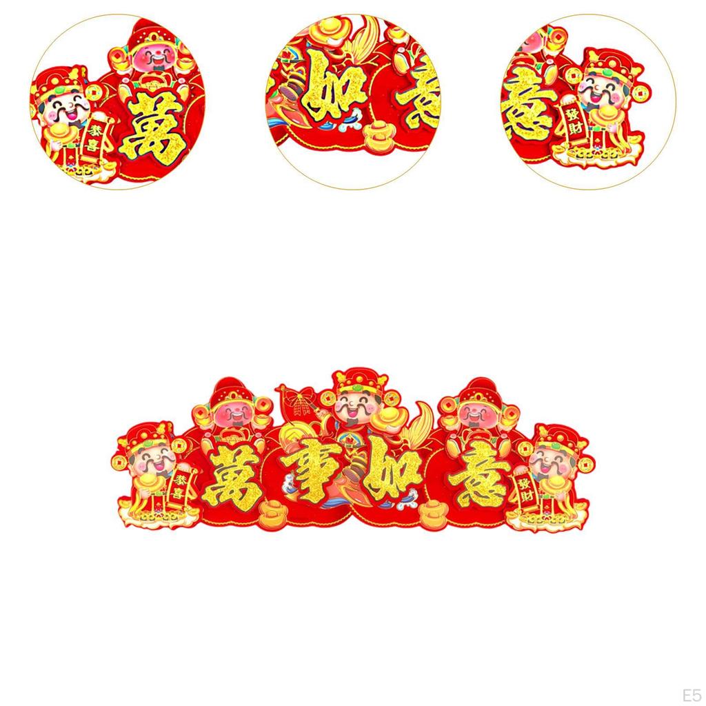 Chinese Year Banner Lucky Spring Decoration for Indoor Outdoor Farmhouse Door