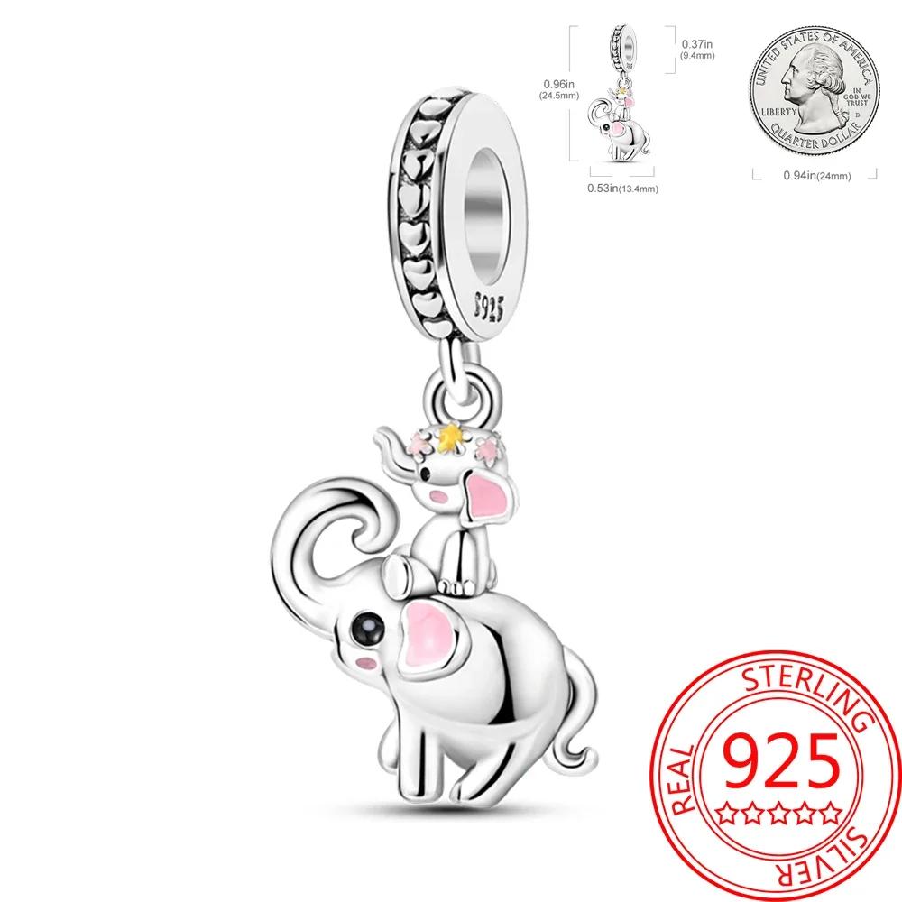 Creative copper Large Ear Flower Fang Elephant Charm Compatible With Bracelets Necklaces Womens Pet Party Jewellery Accessories