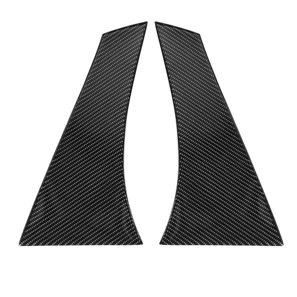 

2Pcs Car Exterior Carbon Fiber Rear Window Trim Cover Fit for Mercedes Benz GLA 2015 2018