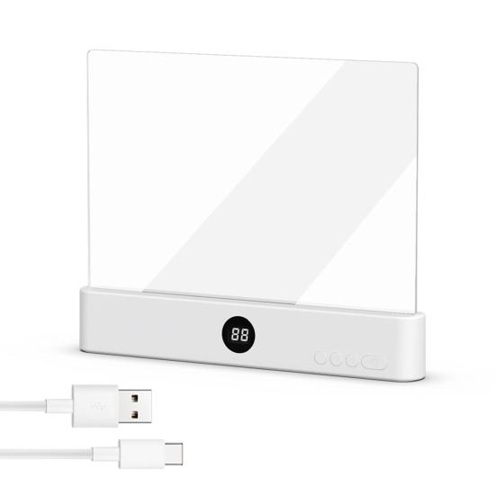 Wiederaufladbares LED-Seitenleselicht USB-Buchlampe mit dimmbarer Farbtemperatur & Timer Ultradünnes Design für Nachtlesen Studenten-Bettlampe