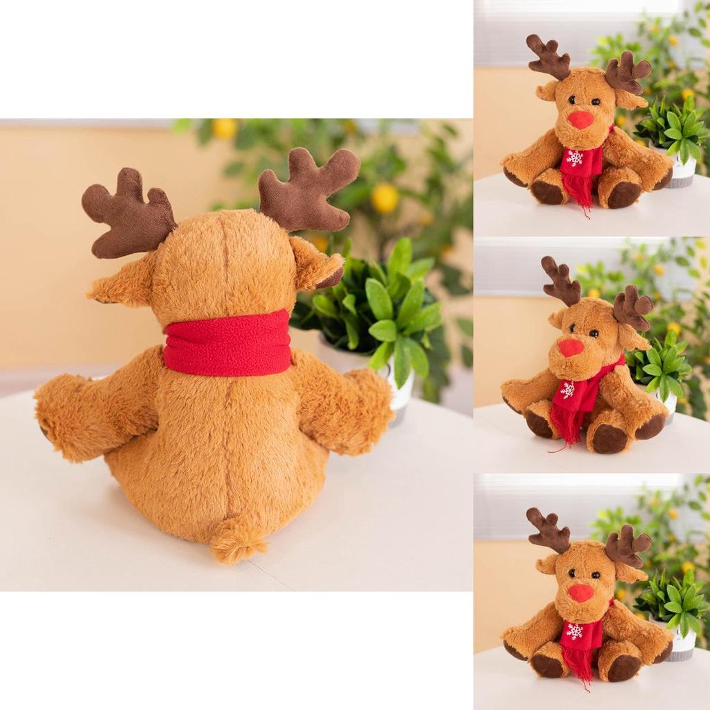 Adorable Christmas Reindeer Plush Toy 30cm Soft Stuffed Animal For Kids Gift