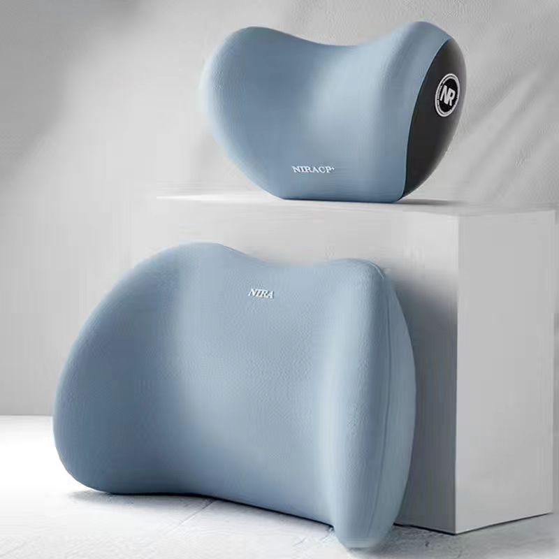 Auto Komfort Lordosenstützen für Sitze Auto Nackenkissen Kissen Memory-Schaum Auto Lordosenstütze Zubehör Universelles Taillenkissen