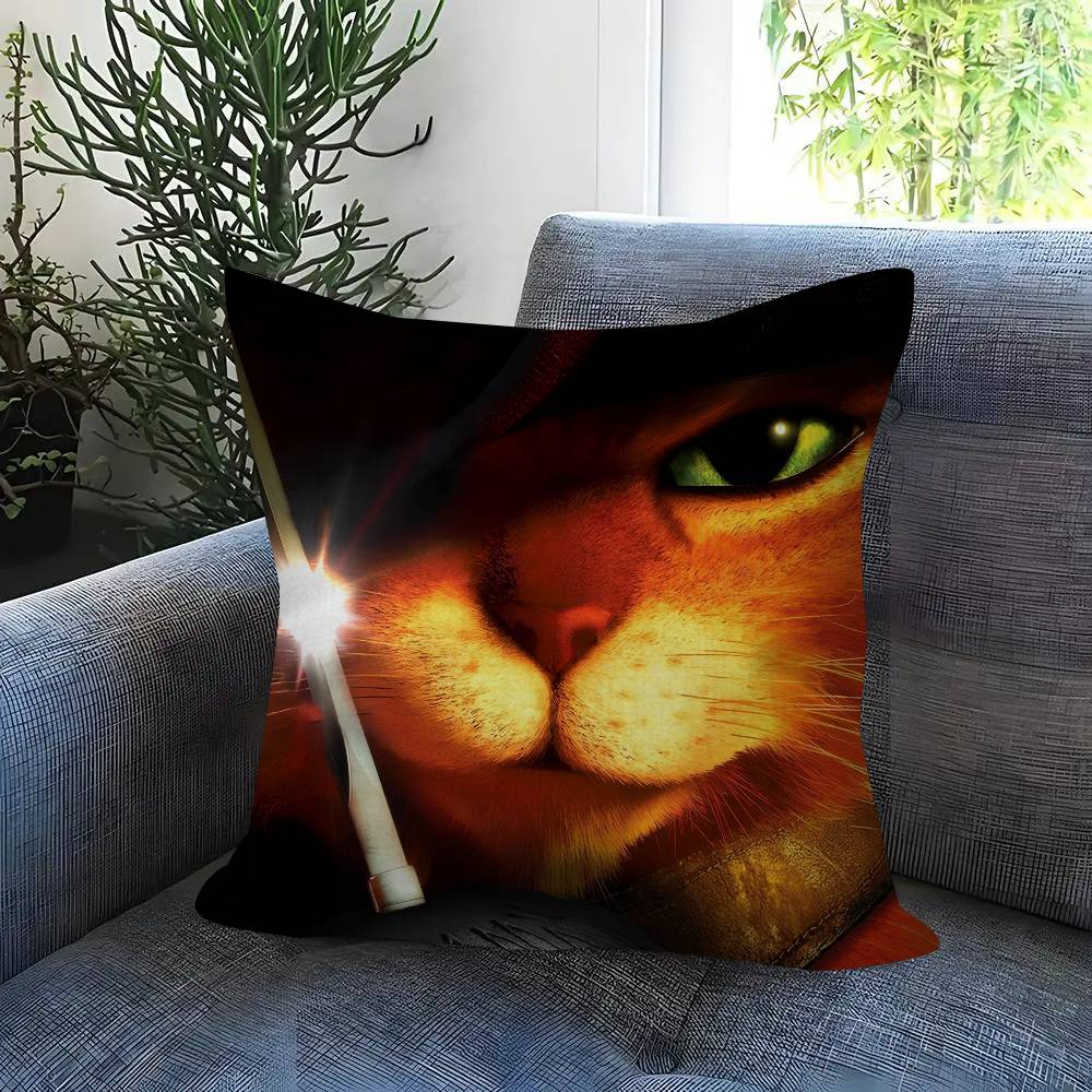 Movie P-Puss Anime In B-Boots Cushion Cover Pillow Cover Decor Pillowcase Printed Cushion Case For Couch
