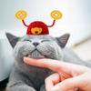 Adjustable Pet New Year Hat Chinese Style Pet Knitted Hat Cute Pet God of Wealth Hat  Christma Day