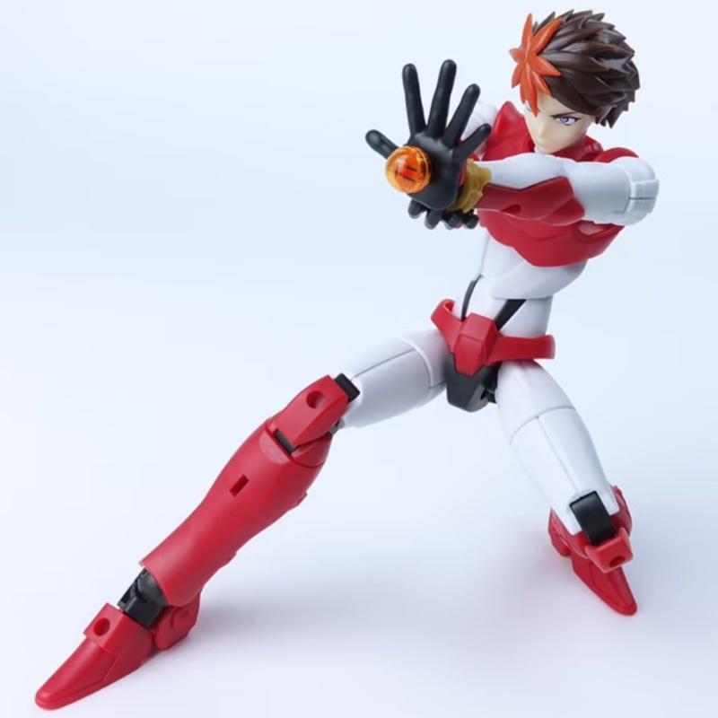 Auf Lager 30mf Yoroi·Shinden Samurai [Ronin Warriors] Gai des Feuers Anime Actionfiguren Montage Sammlungsspielzeug Geschenk
