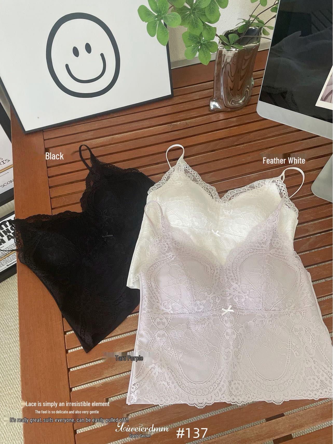 Spring Lace V-neck Camisole - Sexy, Comfortable, Breathable No-Bra Needed Top F+ (57-68kg)