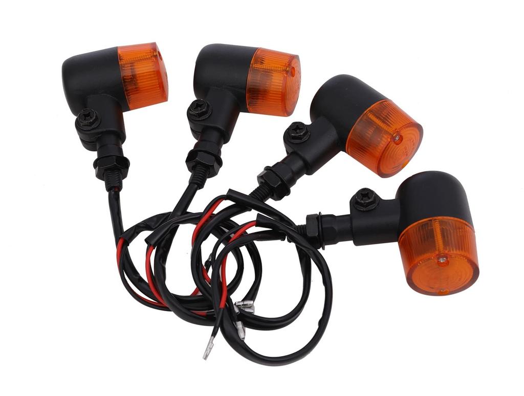 CustomDivine Round European Turn Signal, Set of 4, 1.4 Inches (35 Mm), Aluminum Stays,