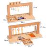 Montessori Zahlen 1-9 11-19 1-19 Internationale Version Perlenrahmen Mathematisches Spielzeug Farbige Perlen Zehnerschritte Brett Gruppe Lernspielzeug