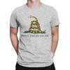 Novelty Don't Tread On Me Snake Flag T-Shirt Men Round Neck Cotton T Shirt Short Sleeve Tee Shirt Summer Tops