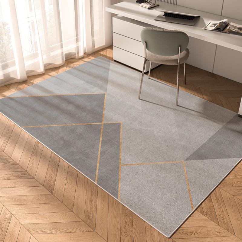 Minimalist Luxury Gray Loop-pile Carpet Living Room Sofa Bedroom Floor Mats Non-Slip Rug Perfect for Home Decoration