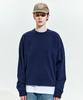 STENDS [M~4Xl] All Day Semi-Over Sweatshirt_Navy