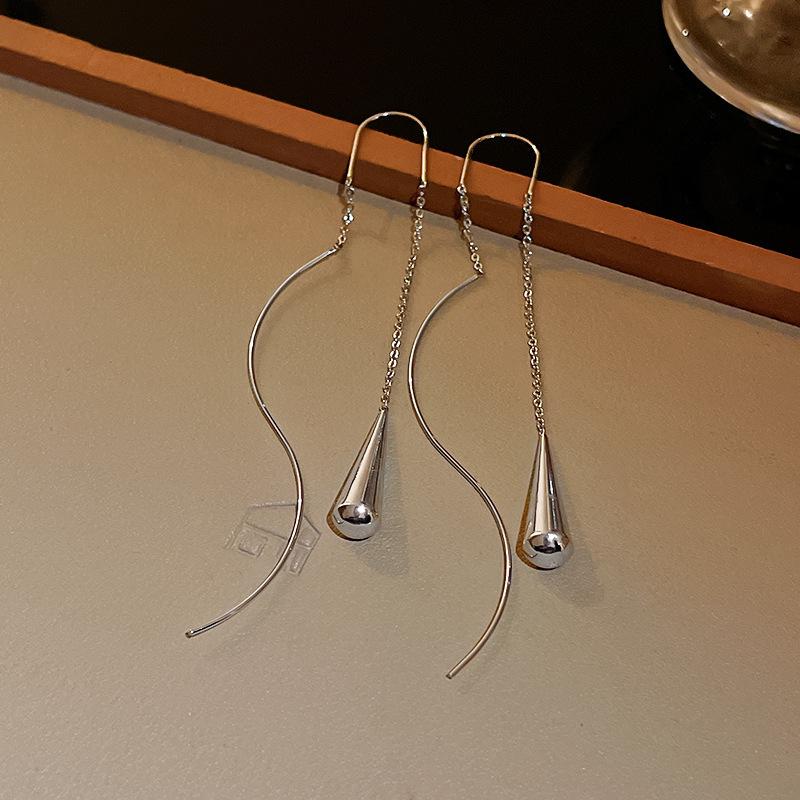 

Элегантные металлические серьги-кисточки в виде капель воды для женщин