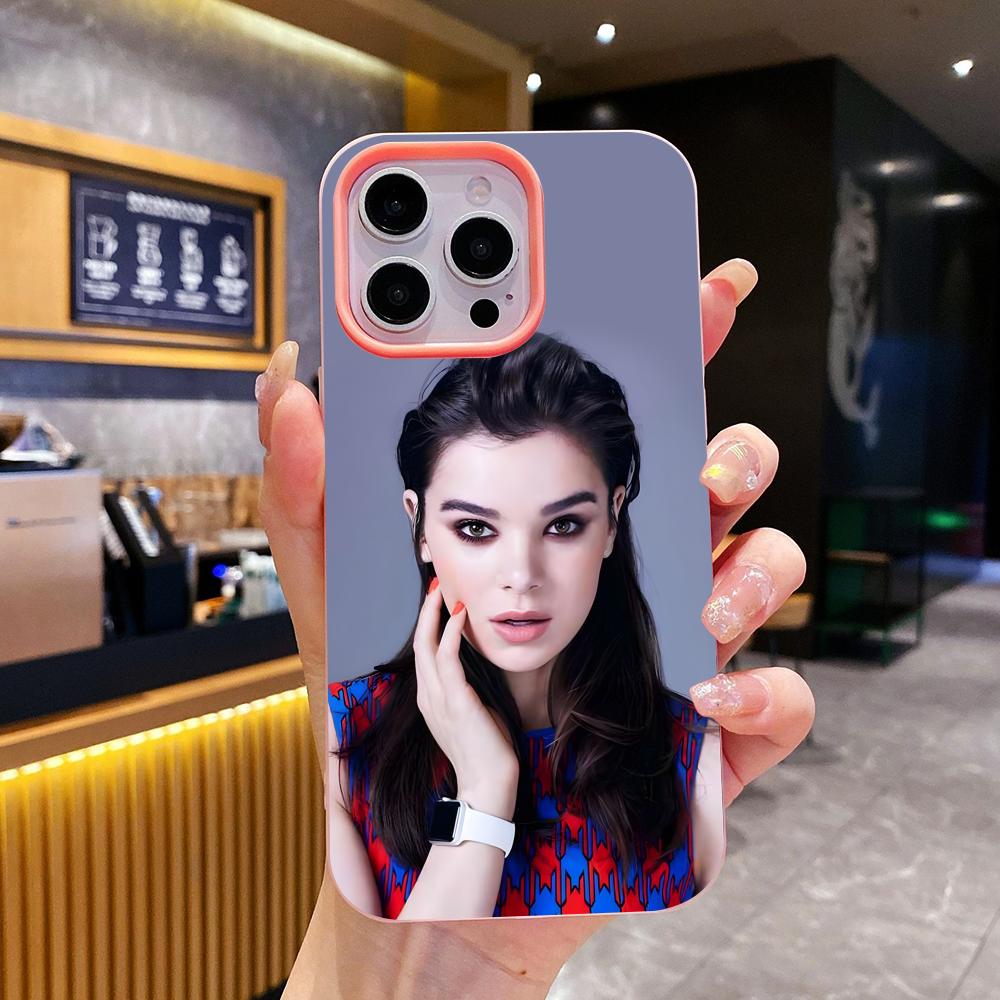 Hailee Steinfeld Jelly Double layer Pink Mobile Phone Case for iPhone 17 16 15 14 13 12 11 Air Pro Max Plus Protective