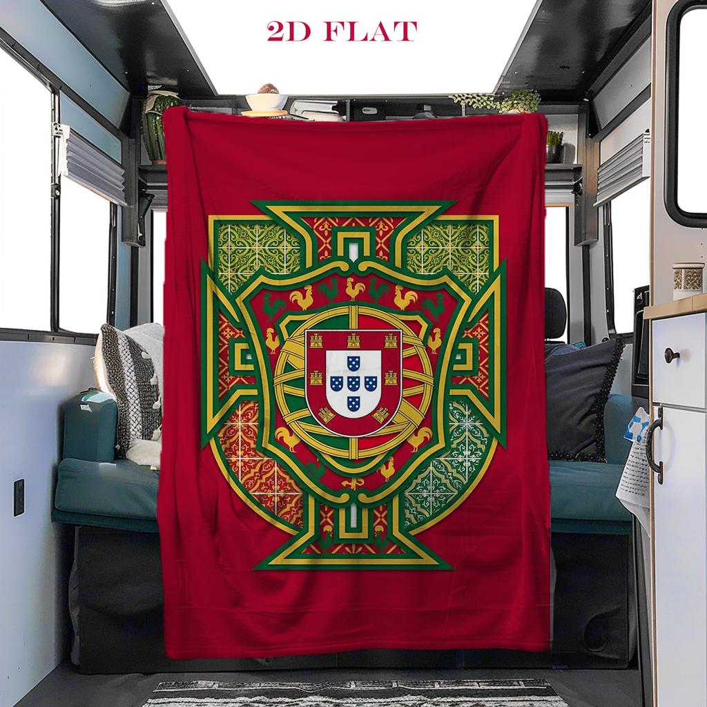 Royal Emblem Design blanket Soft and comfortable Camping trip Air conditioning blanket Office rest blanket Outdoor plush blanket