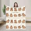 Cute Capybara Blankets  Flannel Awesome Warm Throw Blanket for Coverlet Decoration