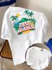 Cs Coastal Scenery Graphic Top Summer Beach Vacation Retro Casual Tee Round Neck Short Sleeve Streetwear 100 Cotton Unisex Tshirt