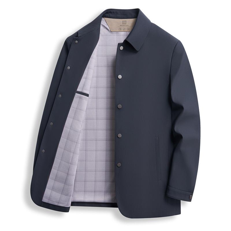 New Men's Coat Spring and Autumn Jacket Middle-aged Business Casual Jacket Dad Lapel Top