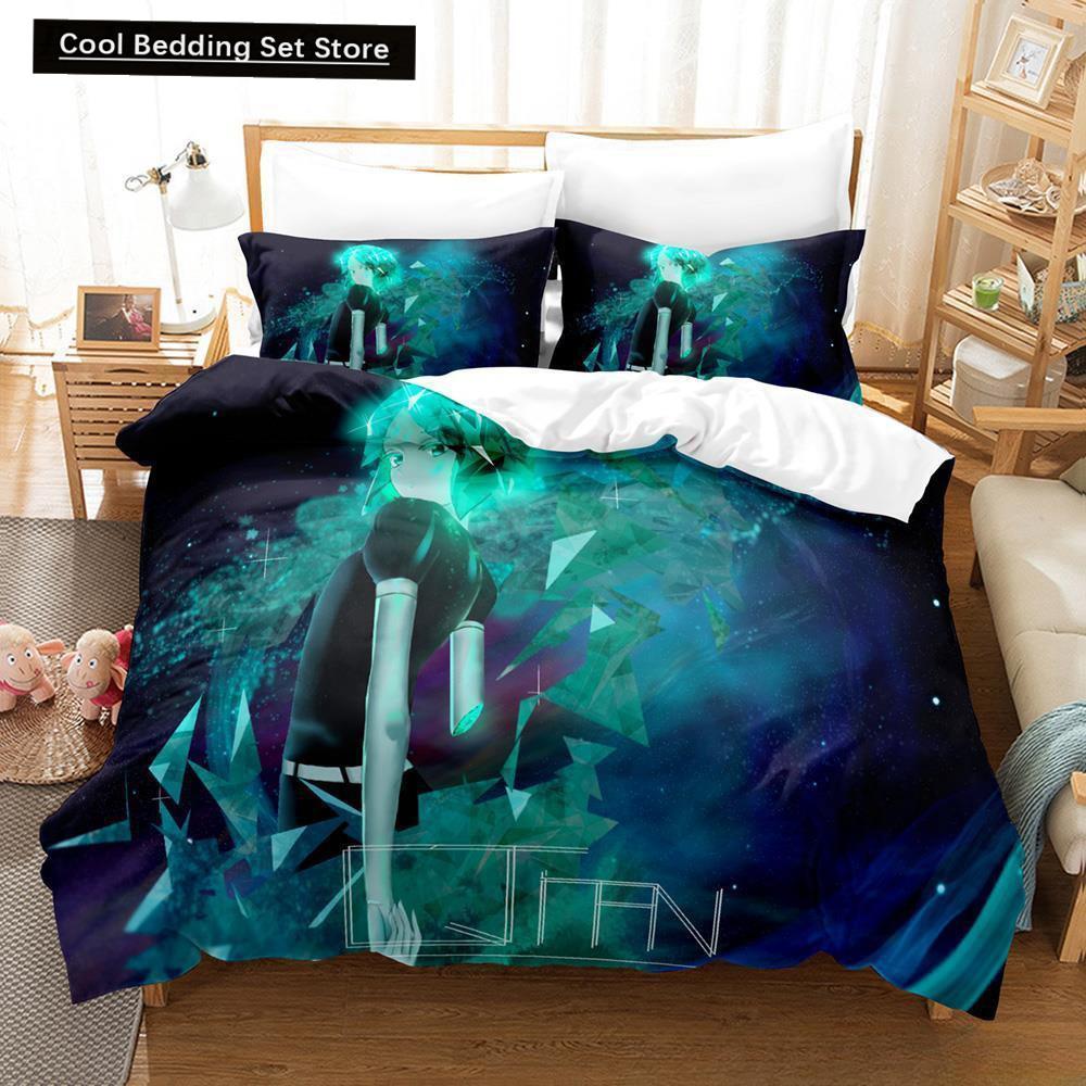 3D Print Anime Houseki no Kuni 2/3pcs Bedding Set Single Twin Full Queen King Size Bed Set Adult Kid Bedroom Duvet cover Sets