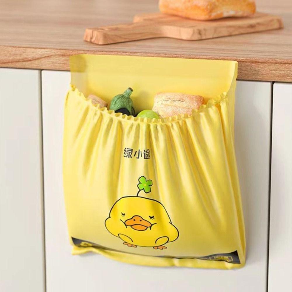 

Foldable Storage Cleaning Bag Cartoon Duck Auto Hanging Garbage Bag for Car