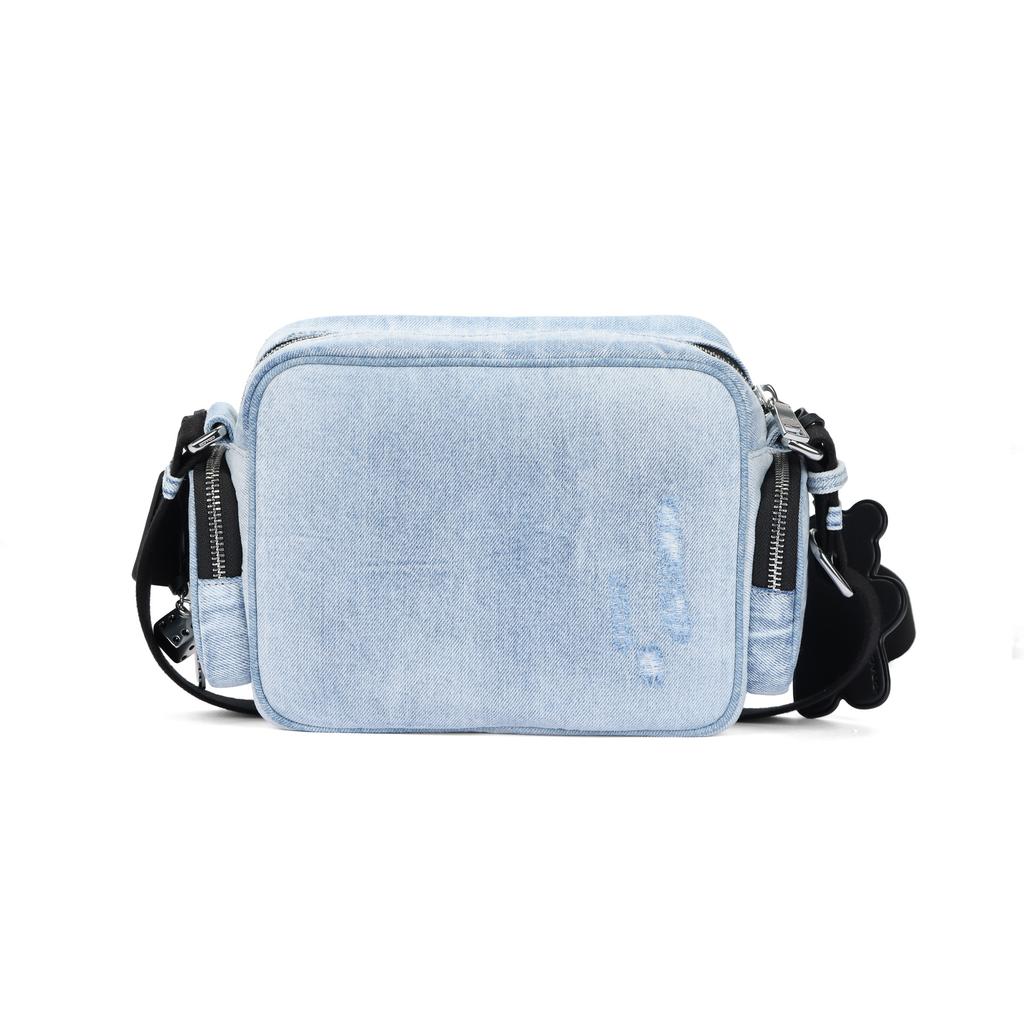 Coach Cargo Monogram Fashion Simple Casual Camera Bag Zipper Closure Shoulder Bag Medium Men Bags Denim-Blue CEA06-SVNIM
