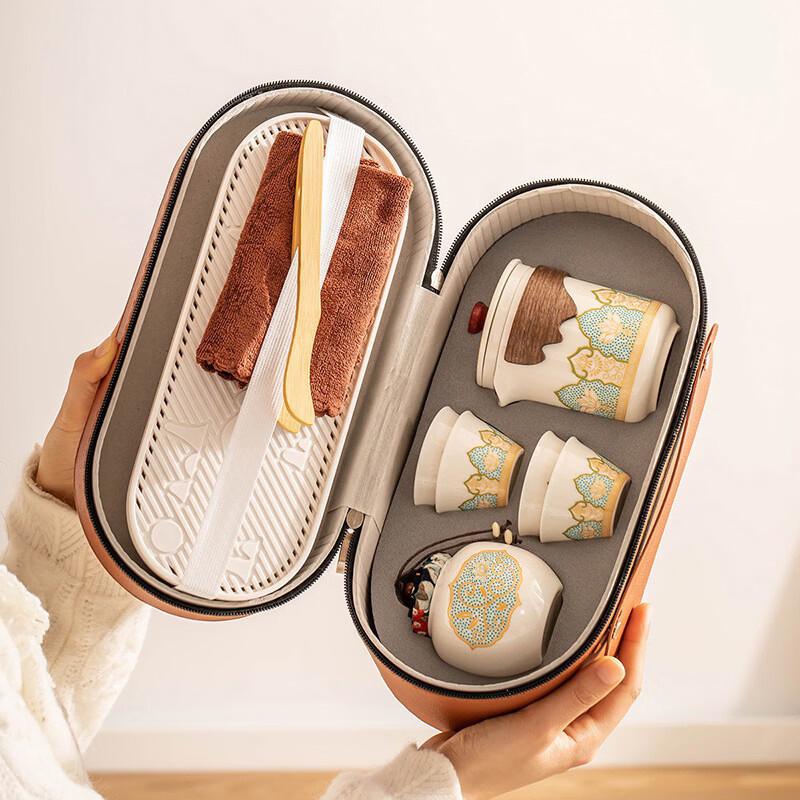 Nordic Portable Ceramic Travel Tea Set