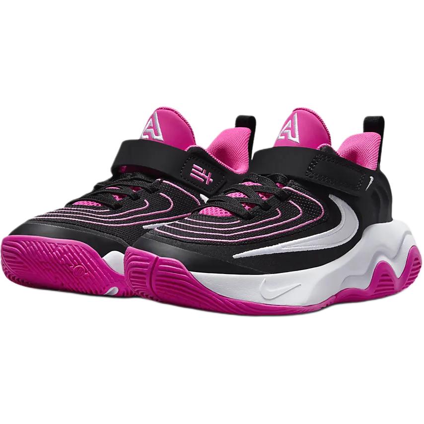 Nike Giannis Immortality 4 PS Black Laser Fuchsia Kids Sneakers White FZ6733-004