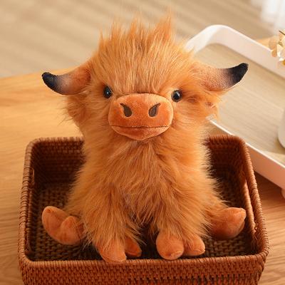 Simulierte Yak Puppe süße Kuh Puppe Kalb Plüsch Spielzeug Schmuck Kinder Mädchen Puppe
