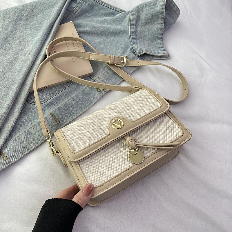 New Niche Design Fashionable Versatile Contrasting Color Small Square Bag Versatile Shoulder Messenger Women's Bag