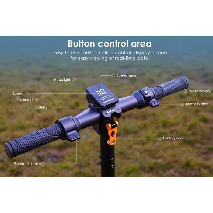 Scooter électrique KuKirin S1 Max - Moteur 350 W - Batterie 36 V 10,4 Ah - Pneus 8 pouces - Autonomie 39 km.