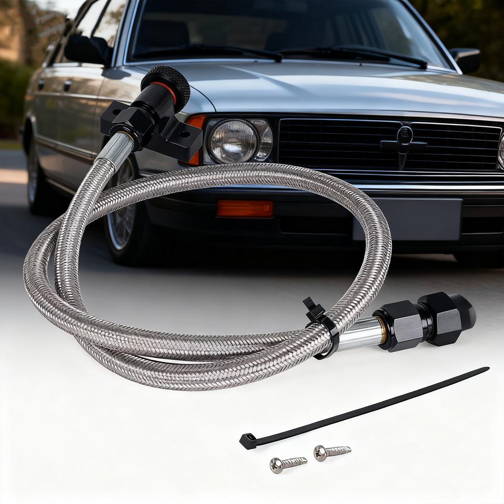 22200 Transmission Dipstick Tube Tool Aluminum Alloy Braided Transmission Dipstick for Ford F150 2010-2026 6R80 10R80 4R70E