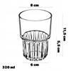KADAX 4x Glasses For Cold Drinks 320ml Drinks Water Set of Glasses