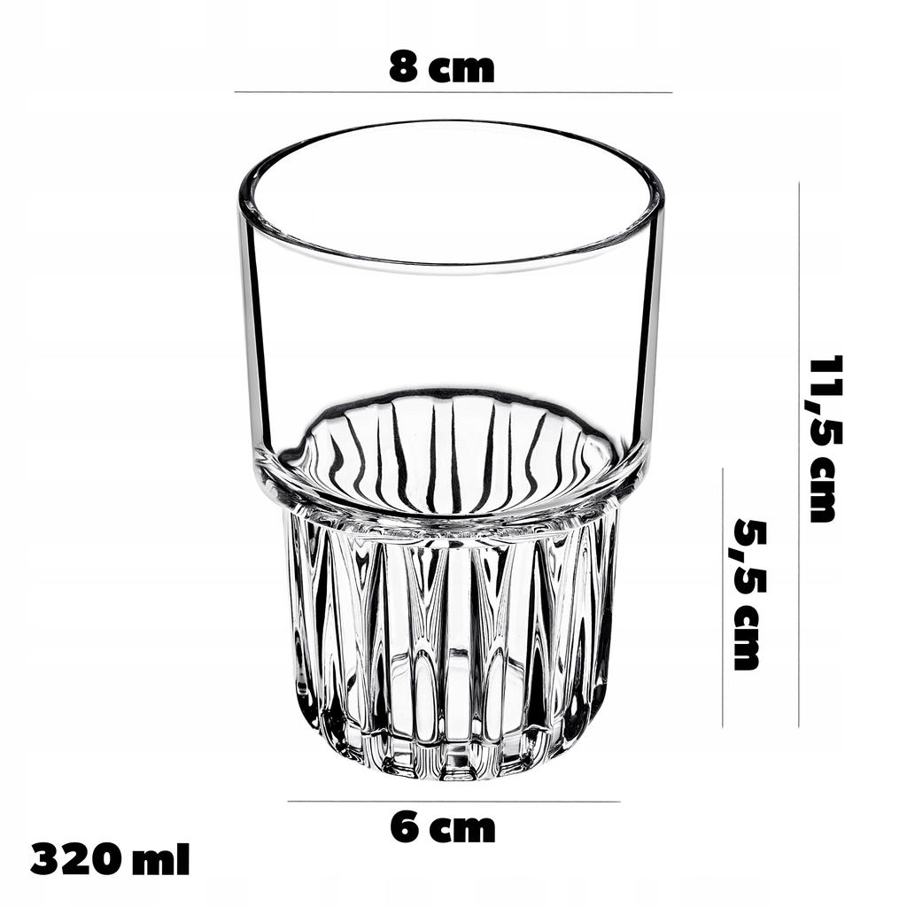 KADAX 4x Glasses For Cold Drinks 320ml Drinks Water Set of Glasses