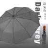 Three-fold automatic umbrella folding umbrella British style male solid wood plaid fabric umbrella